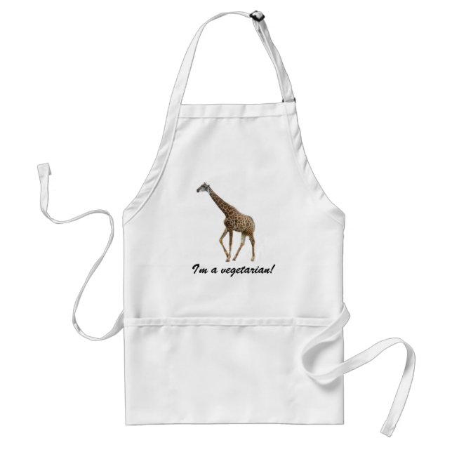 Soy vegetariano, girafa delantal (Frente)