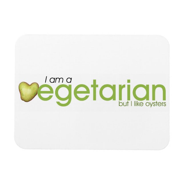 Soy vegetariano - imán (Horizontal)