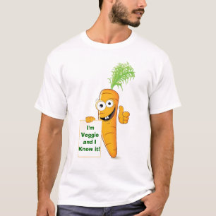 ¡Soy Veggie y lo sé! Camiseta de la zanahoria