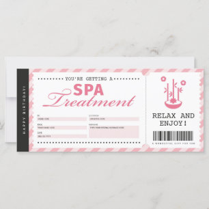 Spa Day Masaje Pink Gift Voucher Certificate