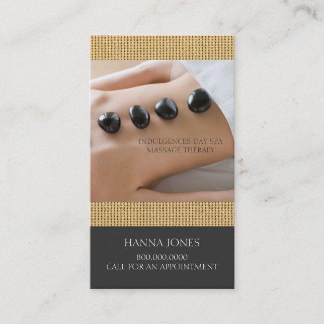 Spa de día | Tarjeta de presentación de Terapia de (Anverso)