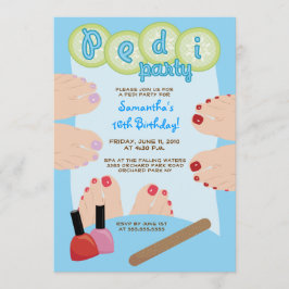 SPA PEDICURE Pedi Party Invitación 5x7