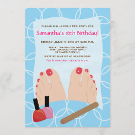 SPA PEDICURE Pedi Party Invitación 5x7