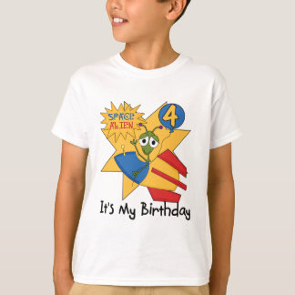 Space Alien 4ª camisetas y regalos de cumpleaños