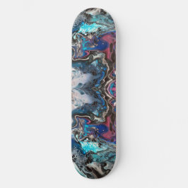 Space blue pouring persoonlijk skateboard