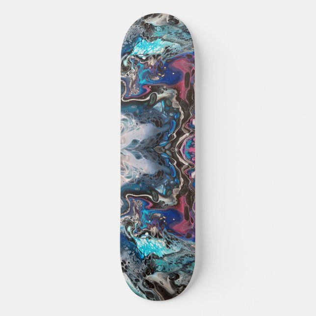 Space blue pouring persoonlijk skateboard (Anverso)