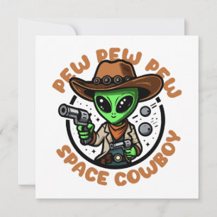 Space Cowboy Funny Alien