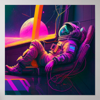 "Space Lounge" - Futurista arte neón