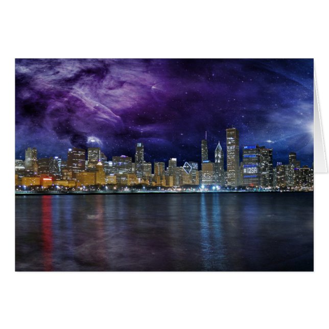 Spacey Chicago Skyline (Anverso (Horizontal))