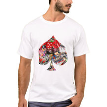 Spade - Camiseta con forma de tarjeta de juego de