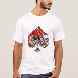 Spade - Camiseta con forma de tarjeta de juego de 