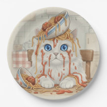 Spaghetti Kitty, Blanco, Platos de Papel