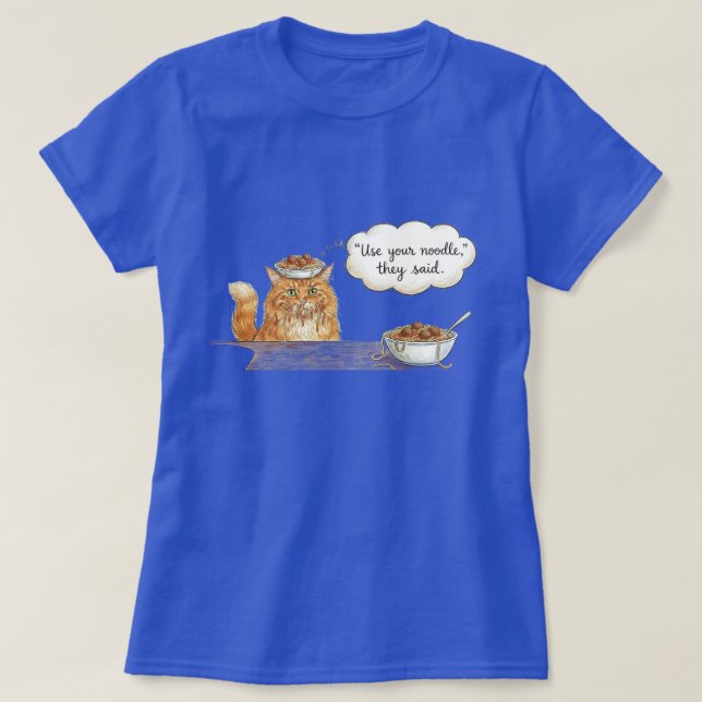 Spaghetti Kitty, Naranja, Camiseta (Diseño del anverso)