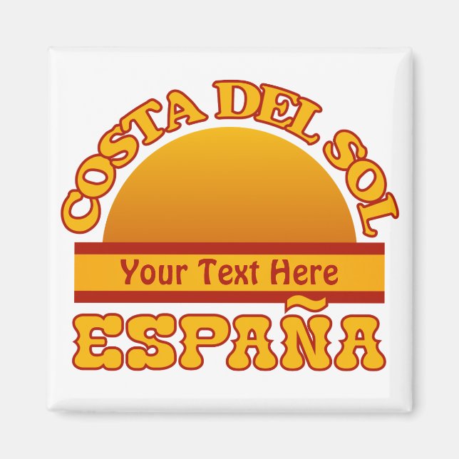 SPAIN personalizado de la Costa del Sol imán (Frente)