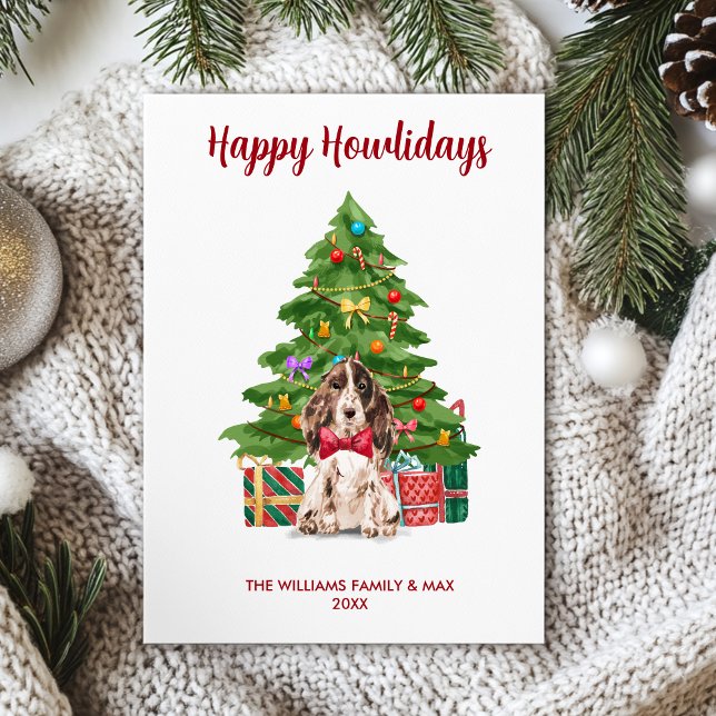Spaniel Familia de Perros Navidad (Subido por el creador)