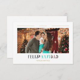 Spanish Feliz Navidad Modern Typography Photo