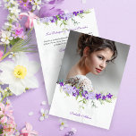 Spanish Quinceañera Photo Floral Garland in Purple<br><div class="desc">Spanish Quinceañera Photo Floral Garland in Purple Shades Invitation. This design belongs to the Wildflowers collection for your even and has been designed in purple on a clean background, which is a current trend for an ancient, elegant and modern event. Soft lines have been applied to different elements that will...</div>