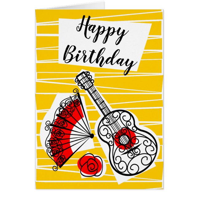 Spanish Souvenirs Group Birthday Front vertical (Frente)