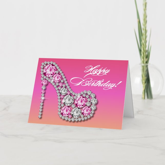 Sparkle Glam Stiletto Cumpleaños (Anverso)