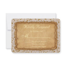 Sparkle Papyrus Ancient Wedding RSVP