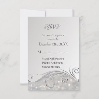 Sparkle Silver RSVP 25 Aniversario