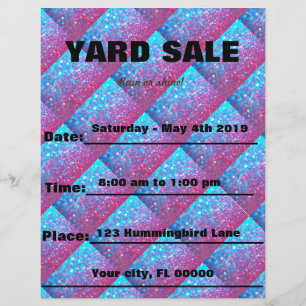 Sparkle Yard Sale / Personalizable de eventos Hoja