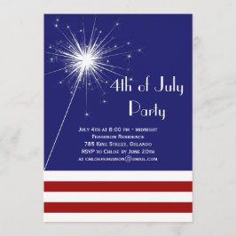 Sparkler 4 de julio Invitación de fiesta