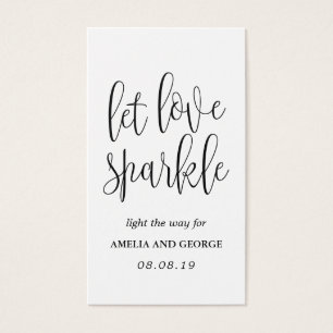 Sparkler envía etiquetas caligrafía encantadora
