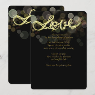 Sparkler escribe invitaciones a la boda de amor