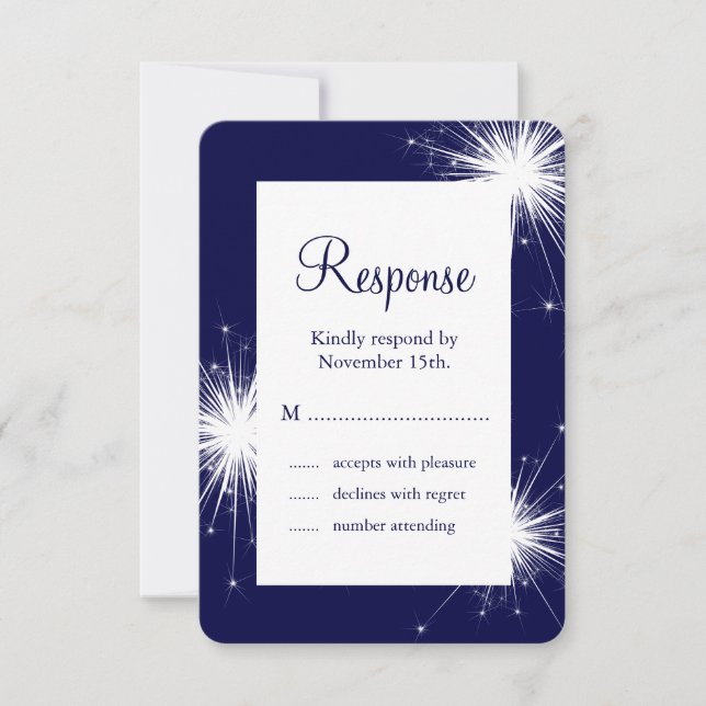 Sparkler Wedding RSVP 2 (Anverso)