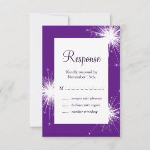 Sparkler Wedding RSVP (morado)
