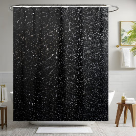 Sparkling Black Sequin Shower Cortina