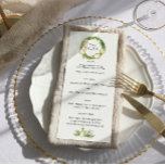 Sparkling Cheer | Menú Boda de la vegetación de in<br><div class="desc">Bonitas tarjetas a la carta para complementar los ajustes de la mesa en el boda o el próximo fiesta. Agregue la redacción de su personalizado a este diseño utilizando los cuadros "Editar esta plantilla de diseño" situados en la parte derecha del elemento, o haga clic en el botón azul "Personalizar"...</div>