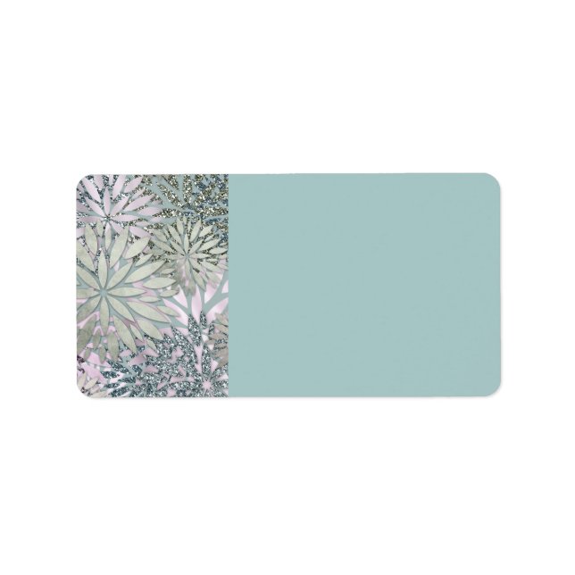 Sparkling Dahlia Flores etiqueta de la dirección d (Frente)