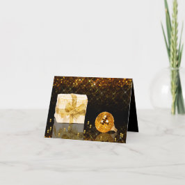 Sparkling Golden Navidad - Tarjeta de vacaciones