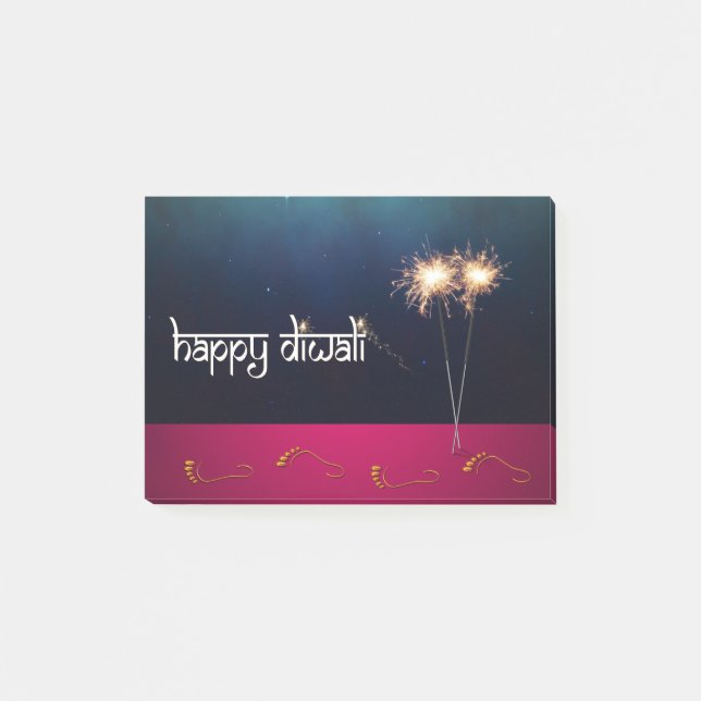 Sparkling Happy Diwali - Notas Post-it® (Anverso)
