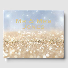 Sparkling Libro de invitados Mr & Mrs Boda