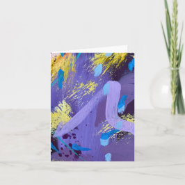 Sparkling Purple and Yellow Abstract Art