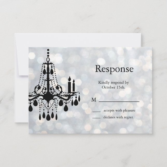 Sparkly Chandelier RSVP (Anverso)