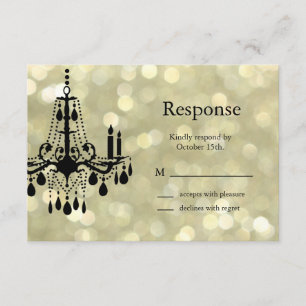 Sparkly Gold Chandelier RSVP