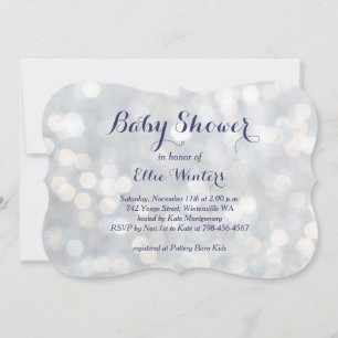 Sparkly Ilumina la invitación de Baby Shower