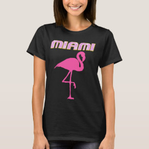 Sparkly MIAMI Camisetas flamingo rosa Florida