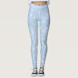 Sparkly Periwinkle Purpurina azul mujeres Leggings