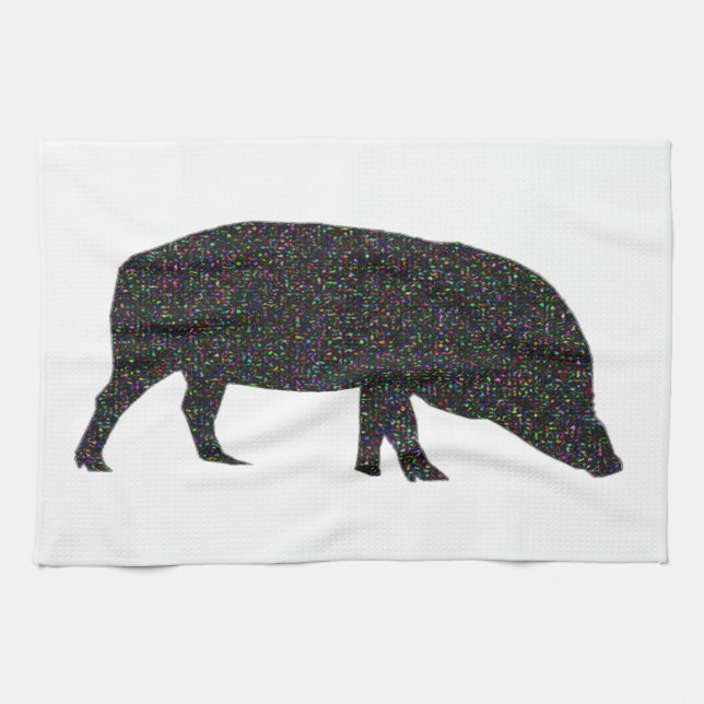 Sparkly Pig Kitchen Toalla (Horizontal)