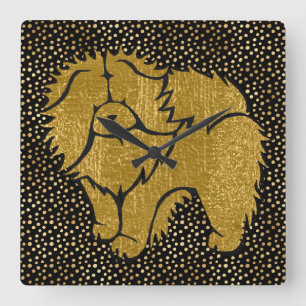 SPARKLY THANG Chow faux metálico reloj de pared