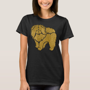 SPARKLY THANG Chow faux metallic camisetas chz est