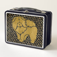 SPARKLY THANG Chow- Faux metallic- LUNCH BOX