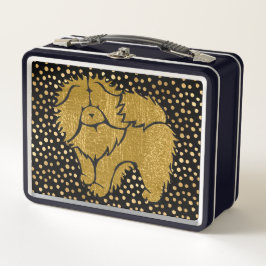 SPARKLY THANG Chow- Faux metallic- LUNCH BOX