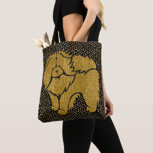 SPARKLY THANG Chow faux metallic tote bolsa 2 esti