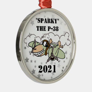 Sparky" el ornamento Metalizado del Personalizado